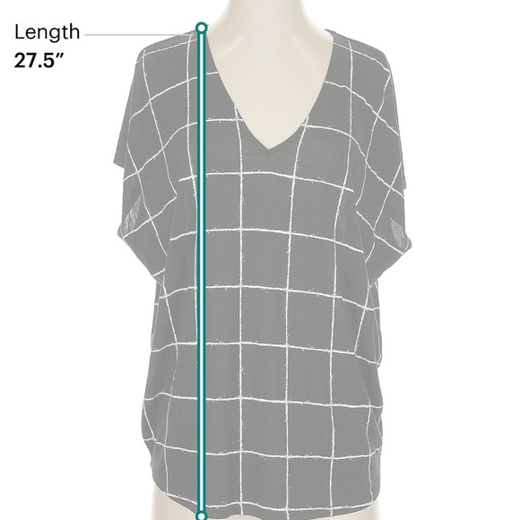 Vince Black and White Relaxed Blouse with Short Sleeves - Picture 5 of 7